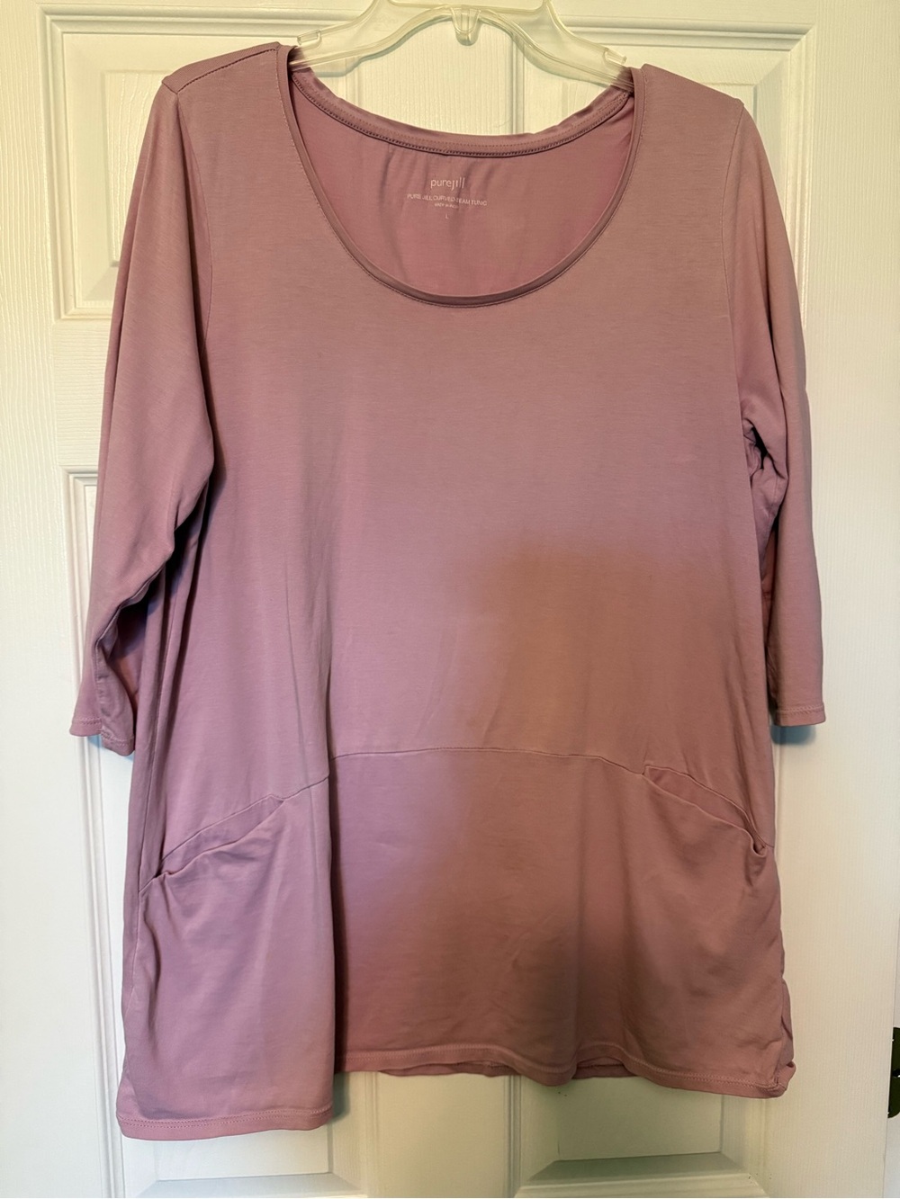 Pure Jill Scoop-Neck Tunic in Mauve Rose